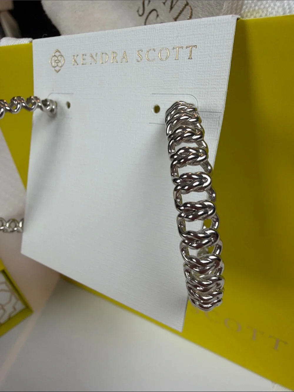 Kendra Scott Silver Spiral Hoop Earrings